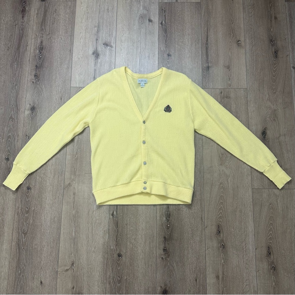 VINTAGE IZOD Men’s Large Long Sleeve Button Up Cardigan Sweater